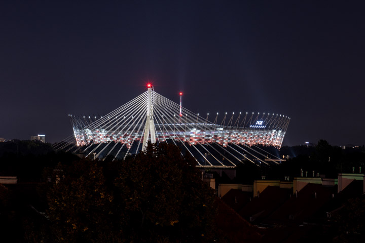 National Stadium Warsaw Night